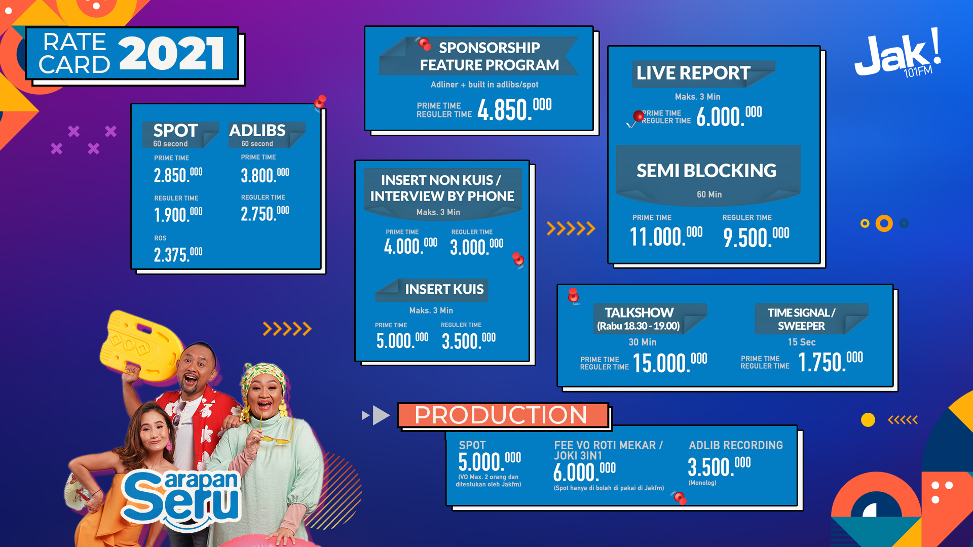 Rate Card Jak 101 Fm