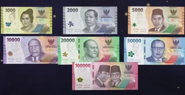  BI Resmi Luncurkan Uang Kertas Baru Rp1.000 sampai dengan Rp100.000